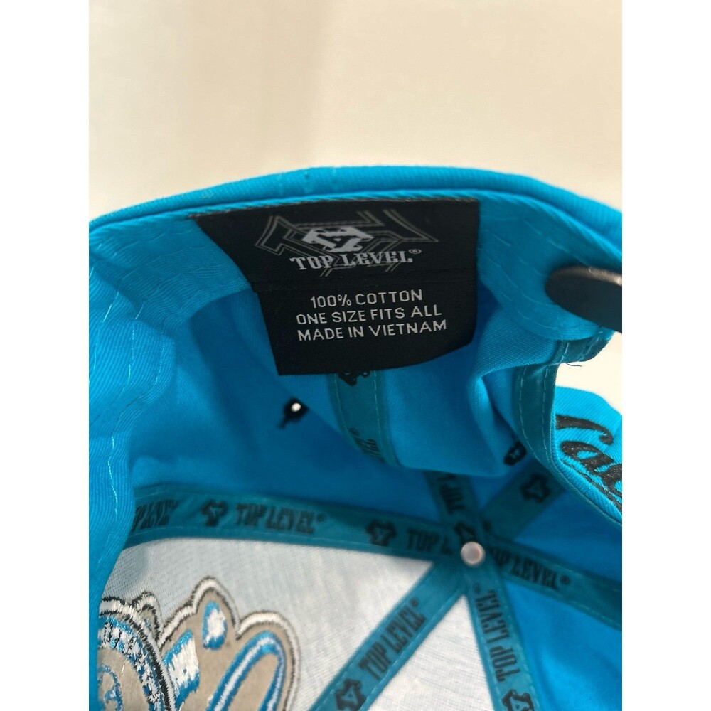 Top Level Cap Hat Unisex Snapback Blue/ Black Flat Bill Cali California - Picture 11 of 11